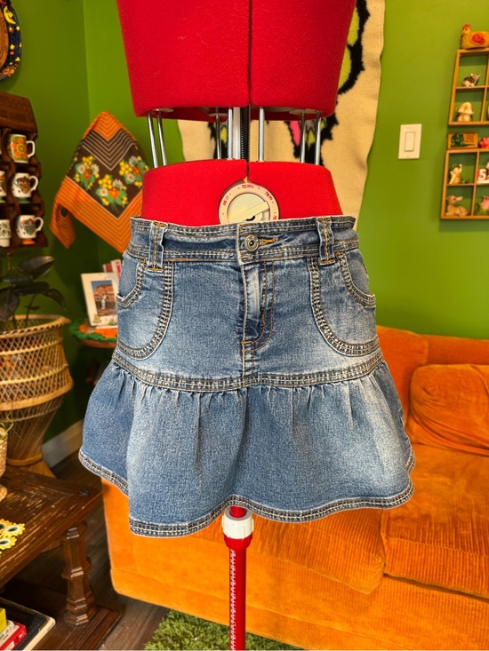 725 Originals Dresses & Skirts - Denim Ruffle Mini Skirt - Blue